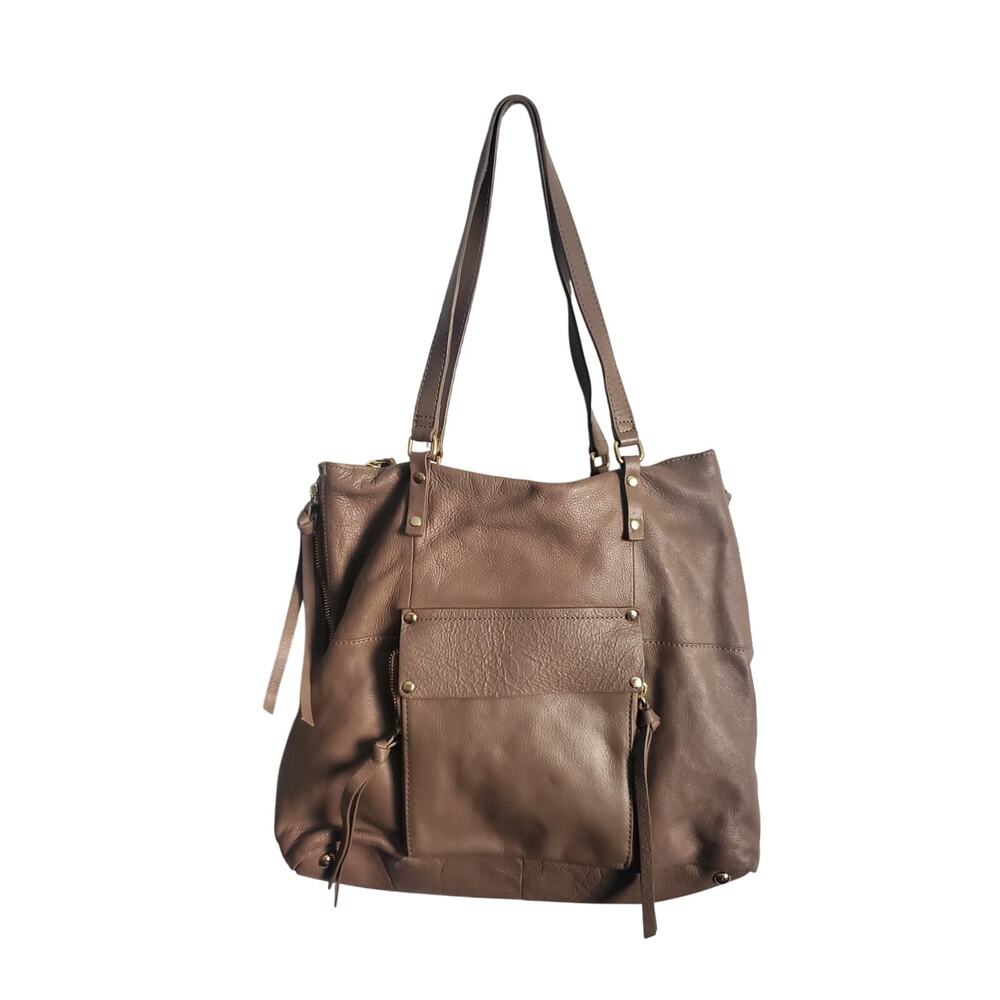 Kooba Everette Leather Tote Handbag Taupe